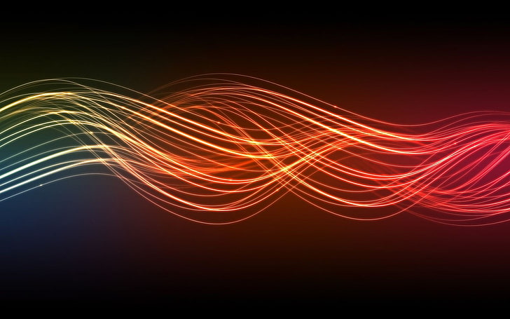 red and green wallpaper, colorful, light trails, motion, illuminated, HD wallpaper
