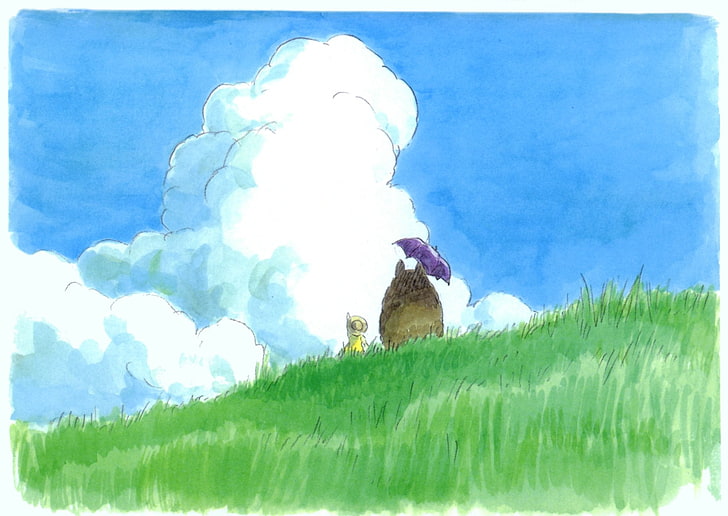 anime, Studio Ghibli, My Neighbor Totoro, auto post production filter, HD wallpaper