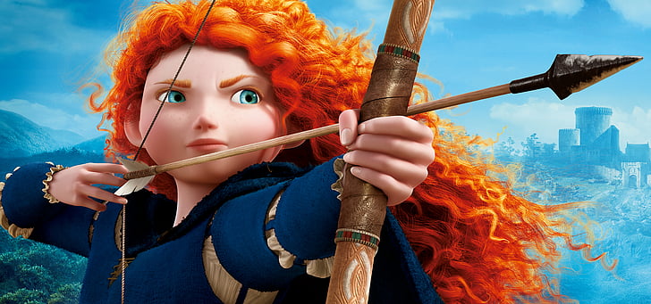 Princess Merida, Brave, Animation, Disney Princess, 4K, HD wallpaper