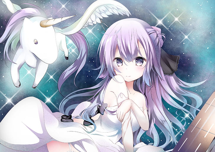 girl girly anime kawaiianime cute unicorn pijama  Kawaii Anime  Unicorn Girl HD Png Download  Transparent Png Image  PNGitem