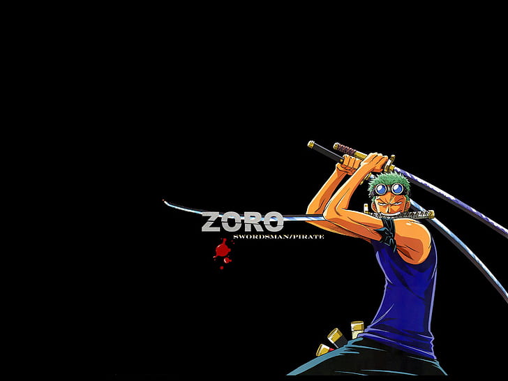 One Piece, Roronoa Zoro, sword, katana, anime boys, HD wallpaper
