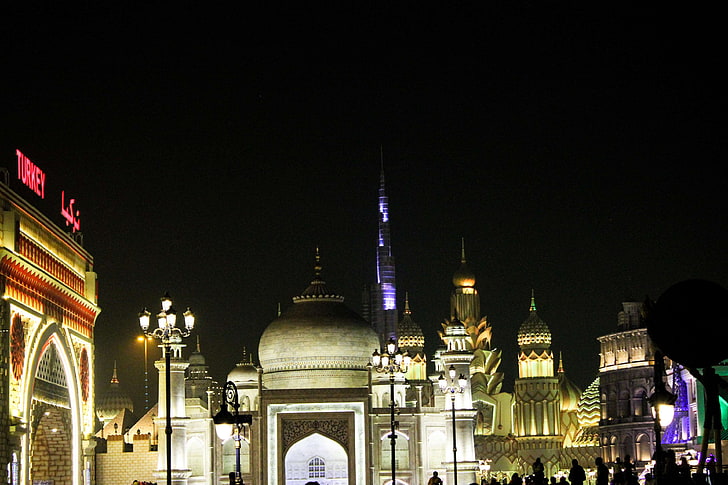 architectural design, architecture, burjkhalifa, dubai, night lights