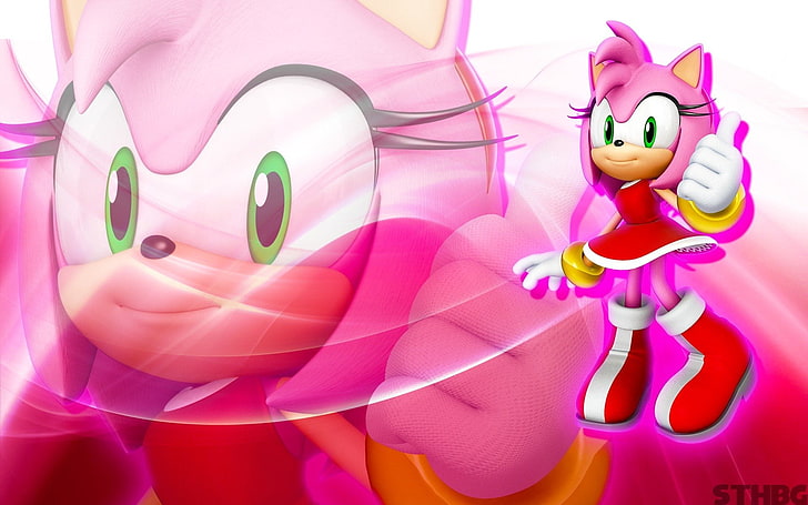 Sonic Sonic The Hedgehog Amy Rose Pink Color Representation Hd