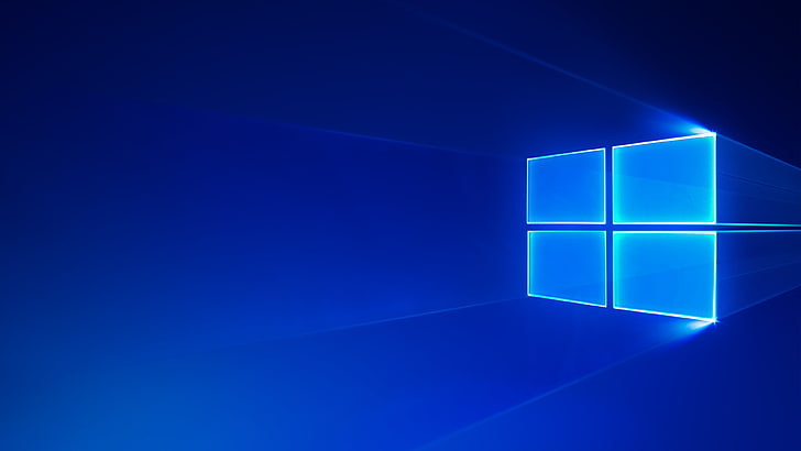 Microsoft Windows, operating system, Windows 10, blue, copy space HD wallpaper