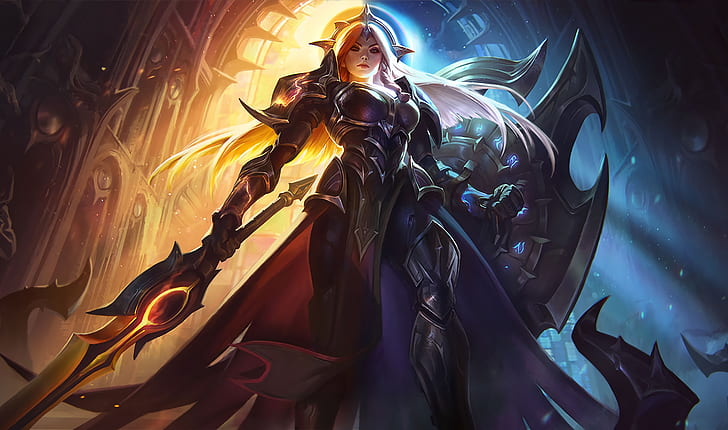 Leona (League of Legends), Leona solar, fantasy girl, armour