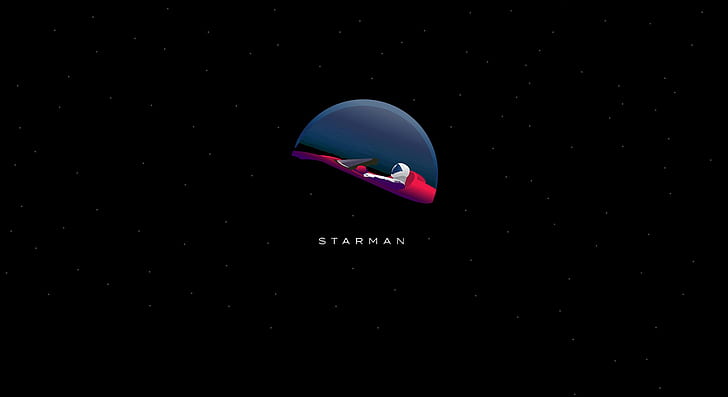 Starman, black, Elon Musk, HD wallpaper