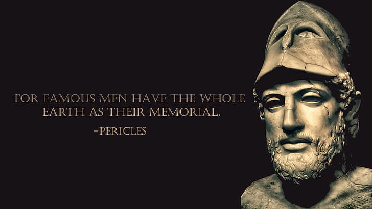 Pericles, quote, philosophy, HD wallpaper