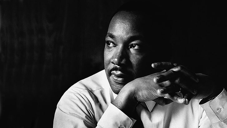 male portain photo, martin luther king, shirt, face, look, hands, HD wallpaper