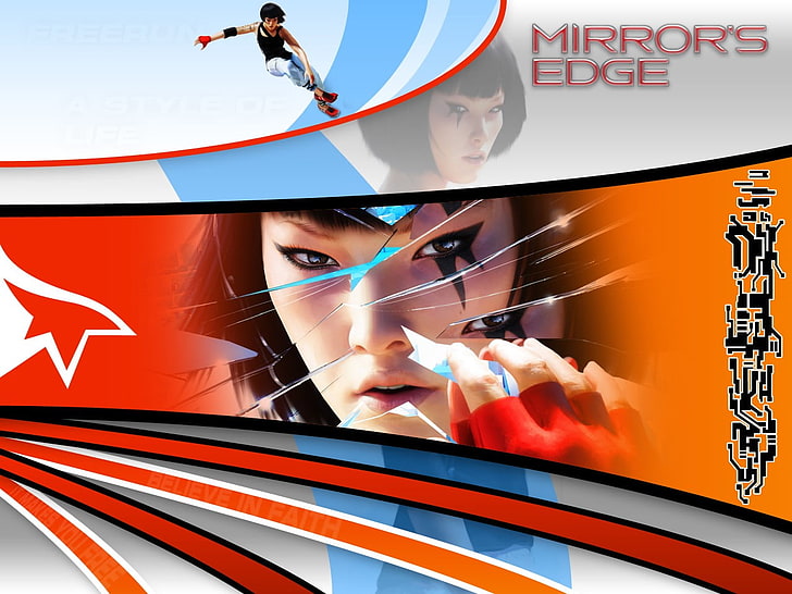 video games, mirror, Mirror's Edge, real people, leisure activity, HD wallpaper