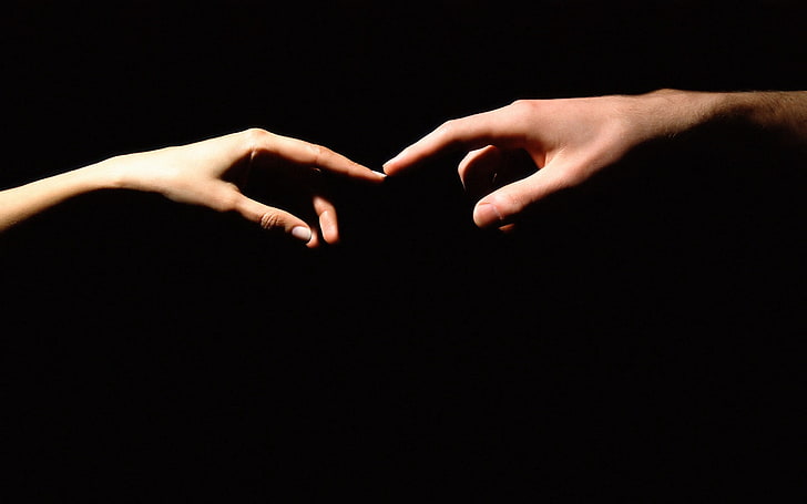 hands, fingers, love, touch, black, human Hand, human Finger, HD wallpaper