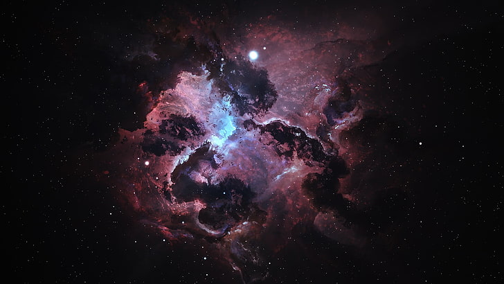 galaxy illustration, nebula, space, space art, star - space, astronomy, HD wallpaper