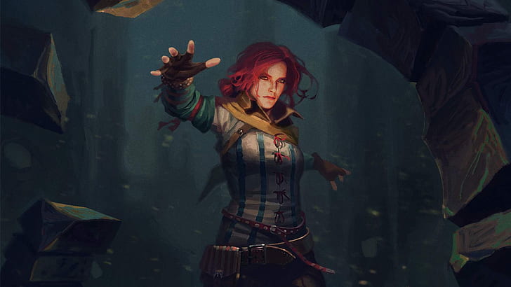 art, magic, the Witcher, the enchantress, Triss Merigold, Gwent: The Witcher Card Game, HD wallpaper