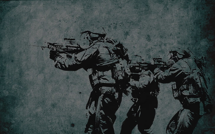 soldier sketch, military, grunge, artwork, uniform, armed forces, HD wallpaper