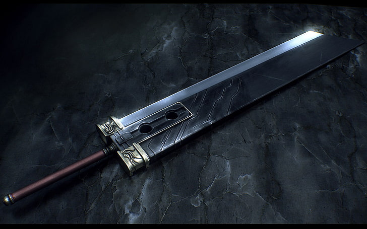 black buster sword, Cloud Strife, Final Fantasy VII, video games, HD wallpaper