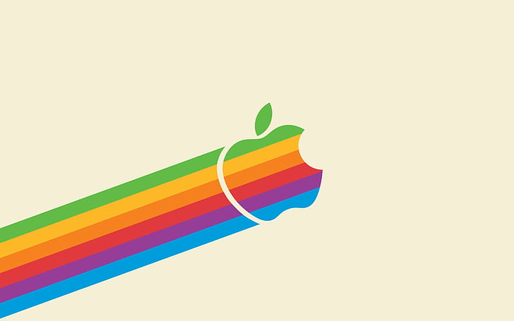 Flying Apple, apple logo, logo apple, mac, retro, HD wallpaper