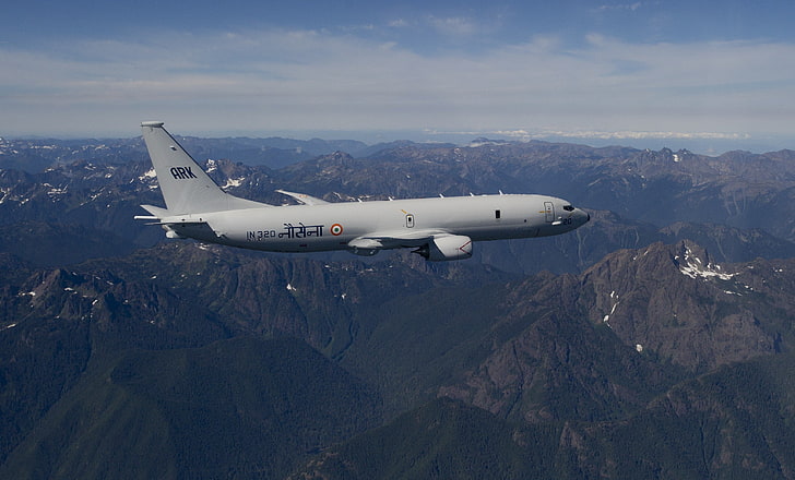 military aircraft boeing p8i indian navy, transportation, mode of transportation, HD wallpaper