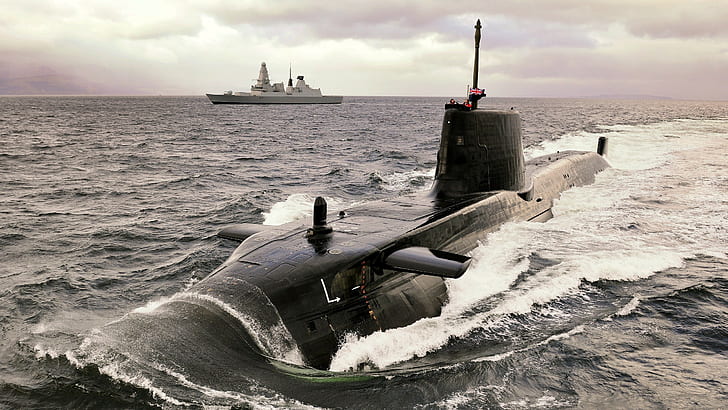 military submarine navy astute class submarine royal navy destroyer ship, HD wallpaper