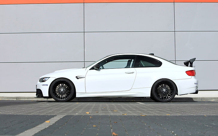 white and black convertible coupe, G-Power, BMW, BMW M3 RS, transportation, HD wallpaper