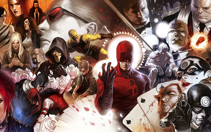 Daredevil HD, marvel and naturo characters illustration, cartoon/comic, HD wallpaper