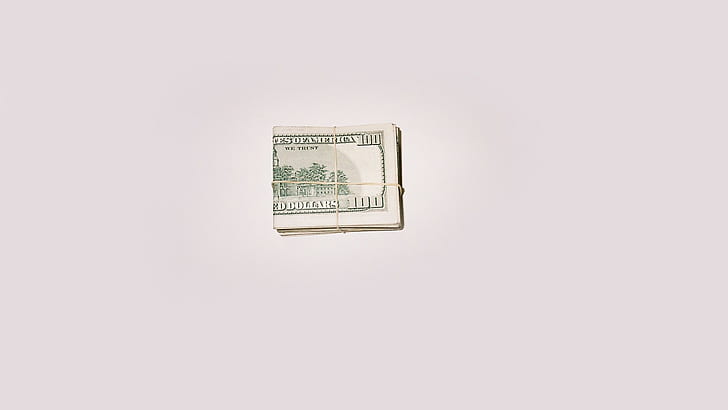 Money, Simple Background, Dollars, Minimalism, 1600x900, HD wallpaper