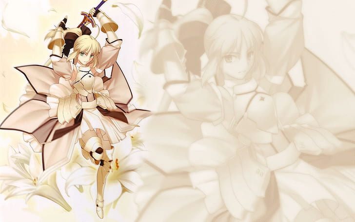 Saber Lily - Fate-stay night, blonde haired female anime character, HD wallpaper