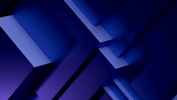 abstract, Blender, blue, cgi, cube, geometry, Modern, Purple, HD wallpaper