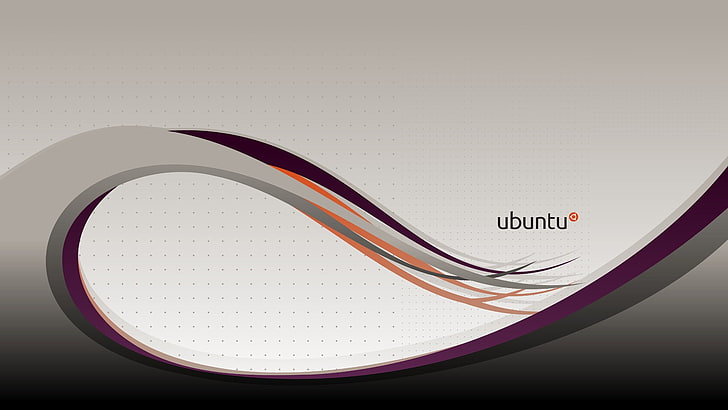 gray, purple, and orange Ubuntu wallpaper, Linux, GNU, no people, HD wallpaper