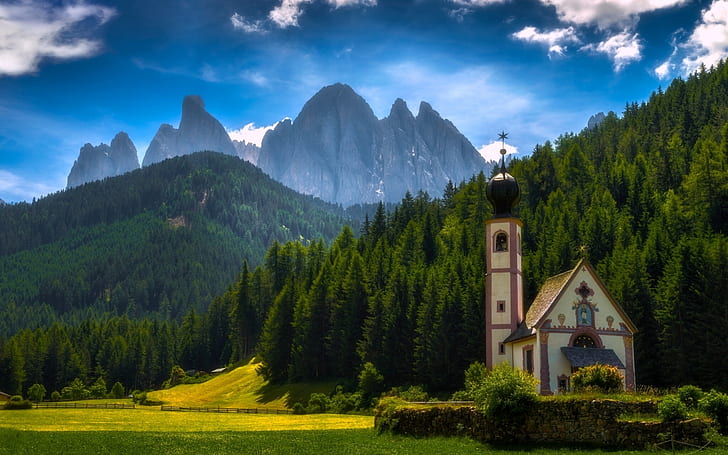 Santa Maddalena, Funes, South Tyrol, HD wallpaper