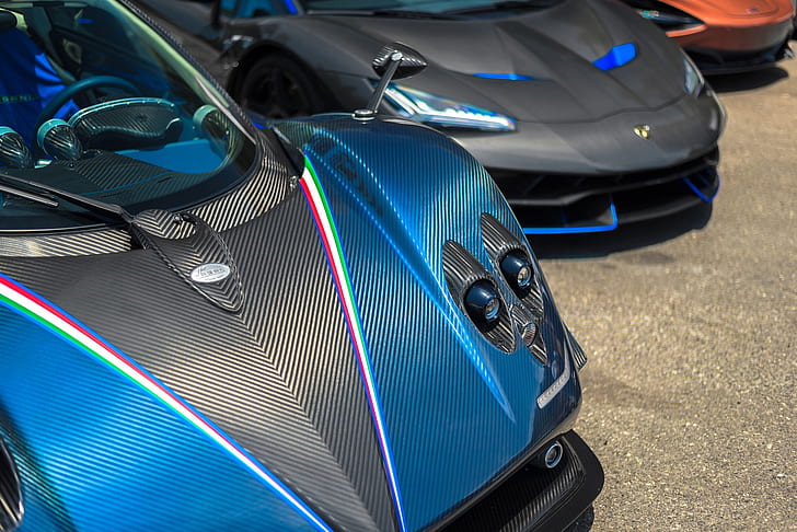 Lamborghini, Carbon, Blue, Zonda R, Centennial, Pagany