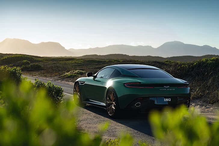 HD wallpaper: green, Aston Martin, supercar, rear view, 2023, Aston Martin DB12 | Wallpaper Flare