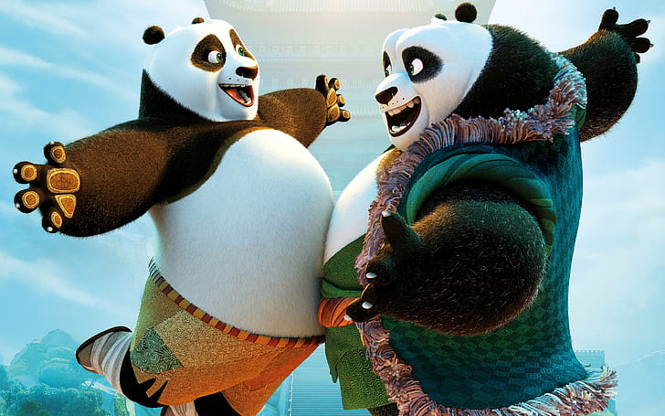 Kung Fu Panda 3, 2016, Po, Animation, Movies, happy, cartoons