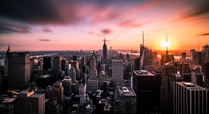 HD wallpaper: A Breathtaking New York City View, gray skyscrapers, Travel,  Landscape | Wallpaper Flare