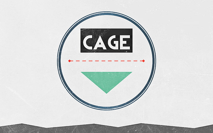 Cage logo, abstract, minimalism, vintage, circle, modern, web design, HD wallpaper