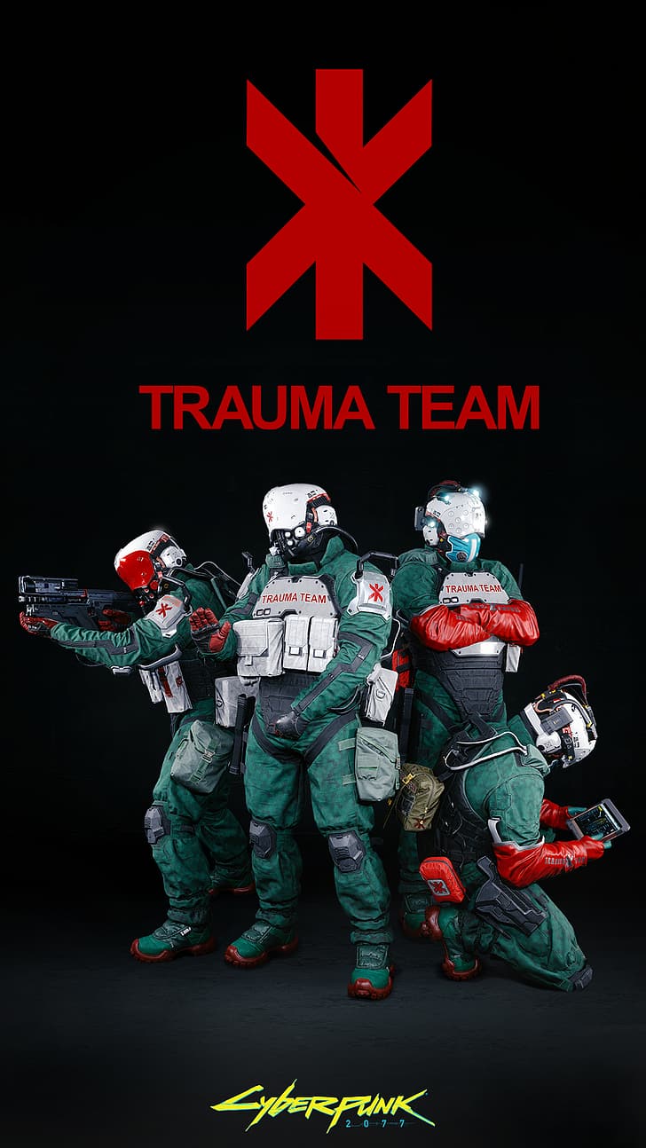 Trauma team cyberpunk logo фото 5