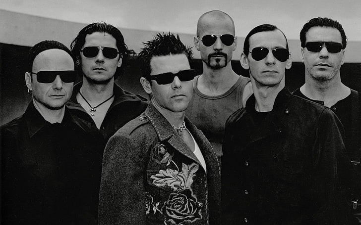 men's black sunglasses, Metal, Rammstein, Germany, Industrial, HD wallpaper