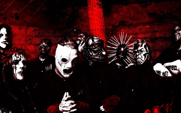 people in mask wallpaper, Band (Music), Slipknot, Heavy Metal