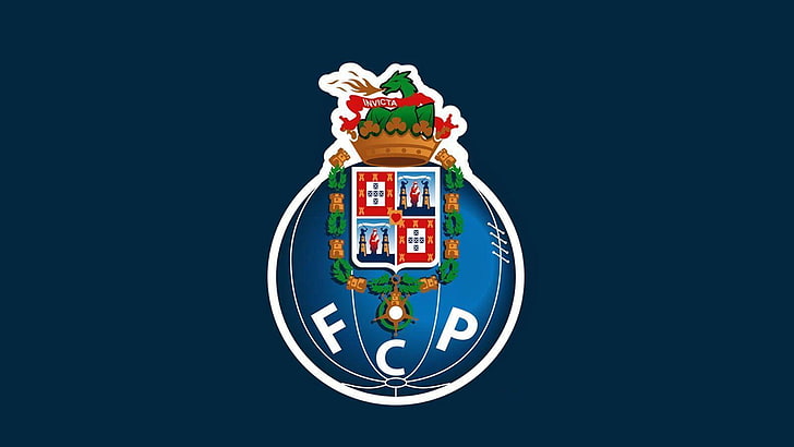 F.C. Porto, blue background, studio shot, creativity, black background, HD wallpaper