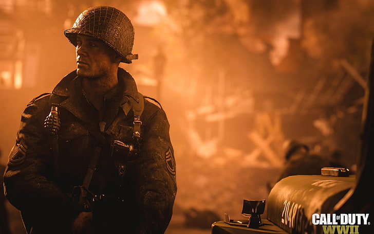 Call Of Duty WW2 2017 Game Wallpapers, occupation, men, adult, HD wallpaper