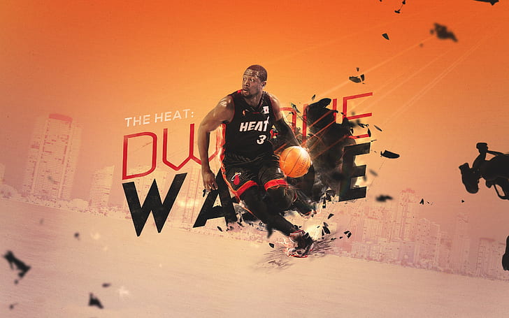 Dwyane Wade Poster, sportsman, basketball player, HD wallpaper