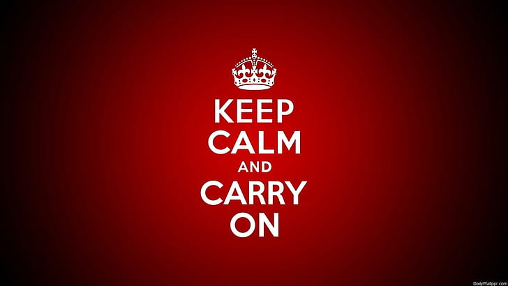 Keep Calm and..., red background, typography, HD wallpaper