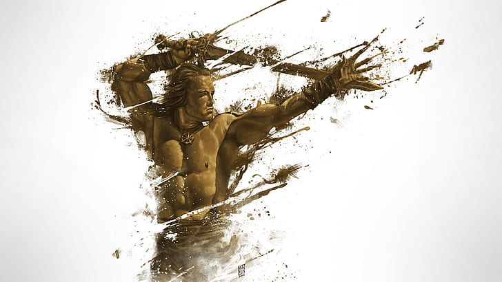 Arnold Schwarzenegger, Conan The Barbarian, digital art, fantasy Art