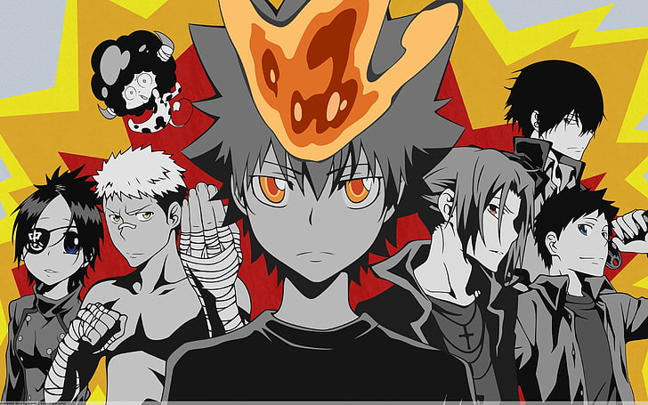 HD wallpaper: anime characters, katekyo hitman reborn ghost, boy, crowd,  background | Wallpaper Flare