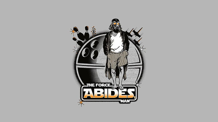 The Force Abides advertisement, The Big Lebowski, Star Wars, crossover, HD wallpaper
