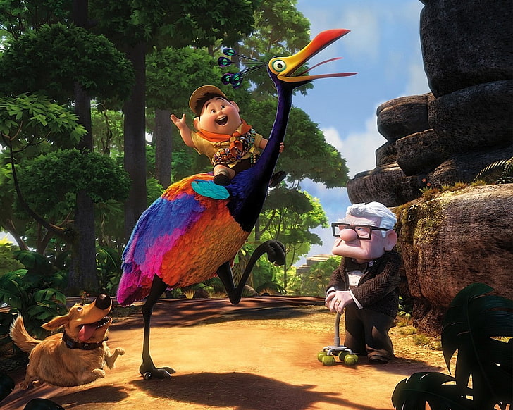 Disney Pixar, Up (movie), representation, art and craft, real people