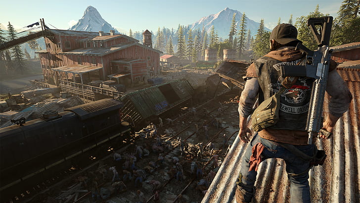 video games, Days Gone, Sony Playstation, games art, train, HD wallpaper