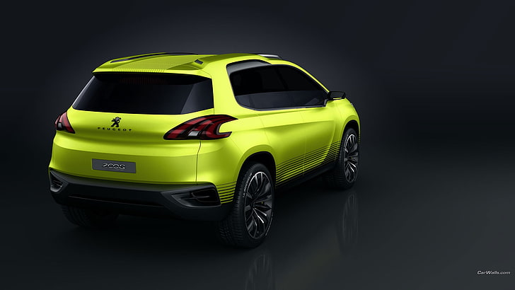 yellow Peugeot SUV, Peugeot 2008, concept cars