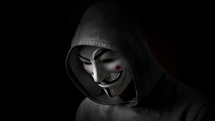 Anonymous illustration, hacking, hackers, V for Vendetta, studio shot
