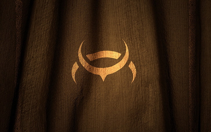EVE Online, Amarr, flag, brown, no people, close-up, wood - material