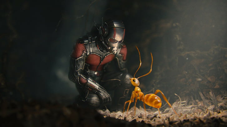 Ant-man, marvel, comic, ant-man movie, helmet, suit, superhero, HD wallpaper