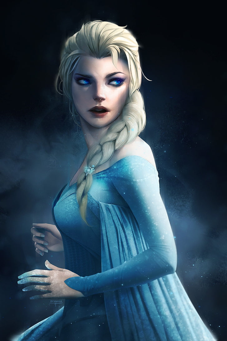 Princess Elsa, Frozen (movie), artwork, beauty, women, fashion